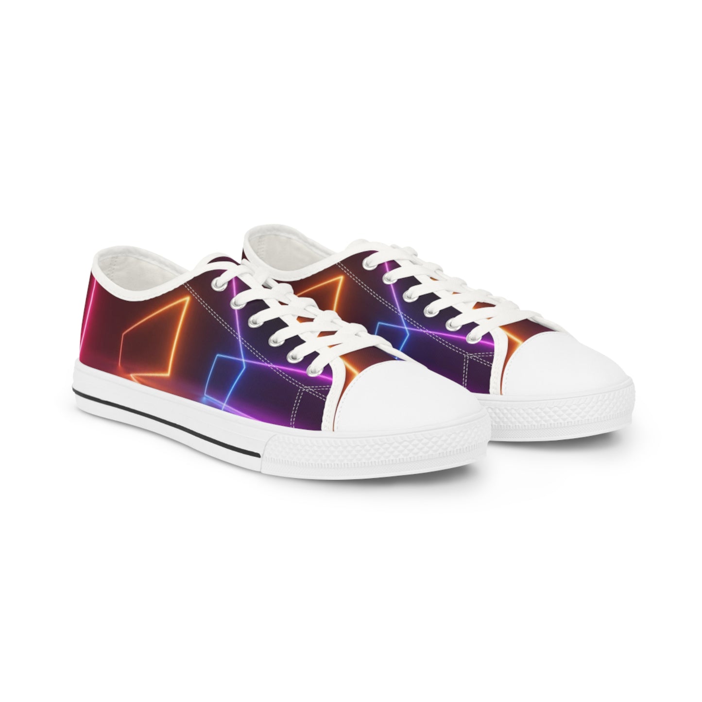 Men's Low Top Neon Sneakers - Trendy Light-Up Style for Casual Vibes