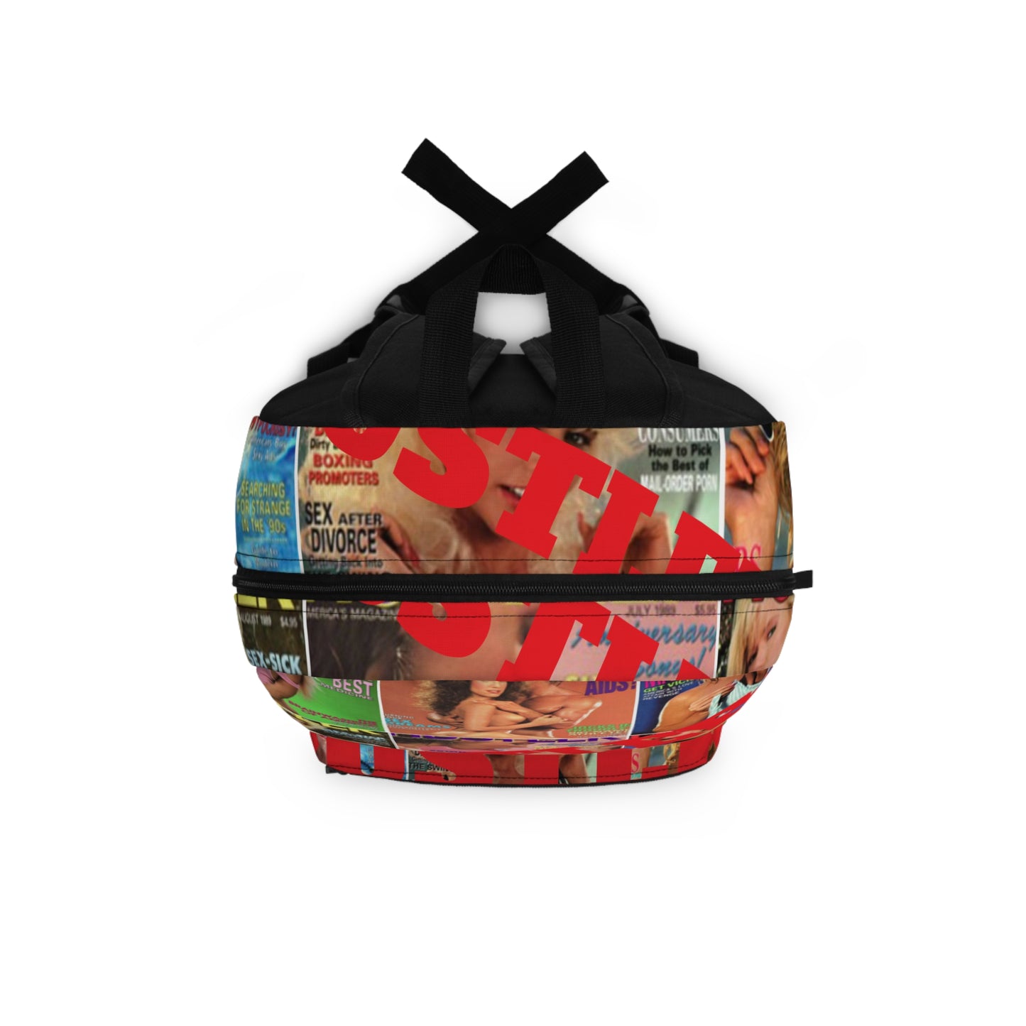 Hustler Magazine Collage Backpack - Retro Pinup Cover Print