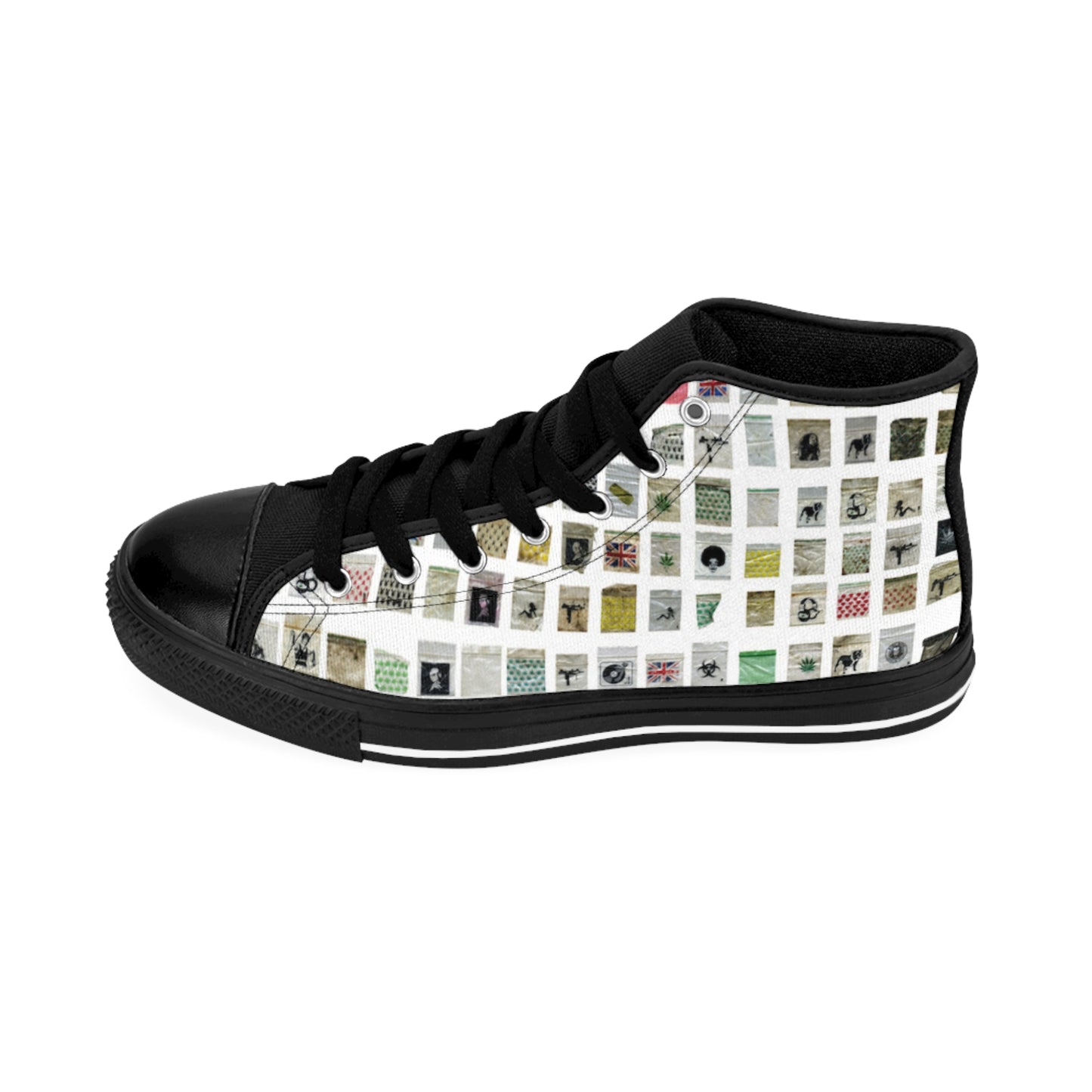 Classic High-Top Sneakers — Photo Grid Collage Design