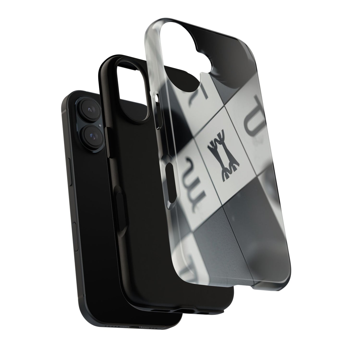 Tough Cases Phone Case, Stylish Phone Cover, Modern Tech Accessory, Unique Gift, Black and White Design