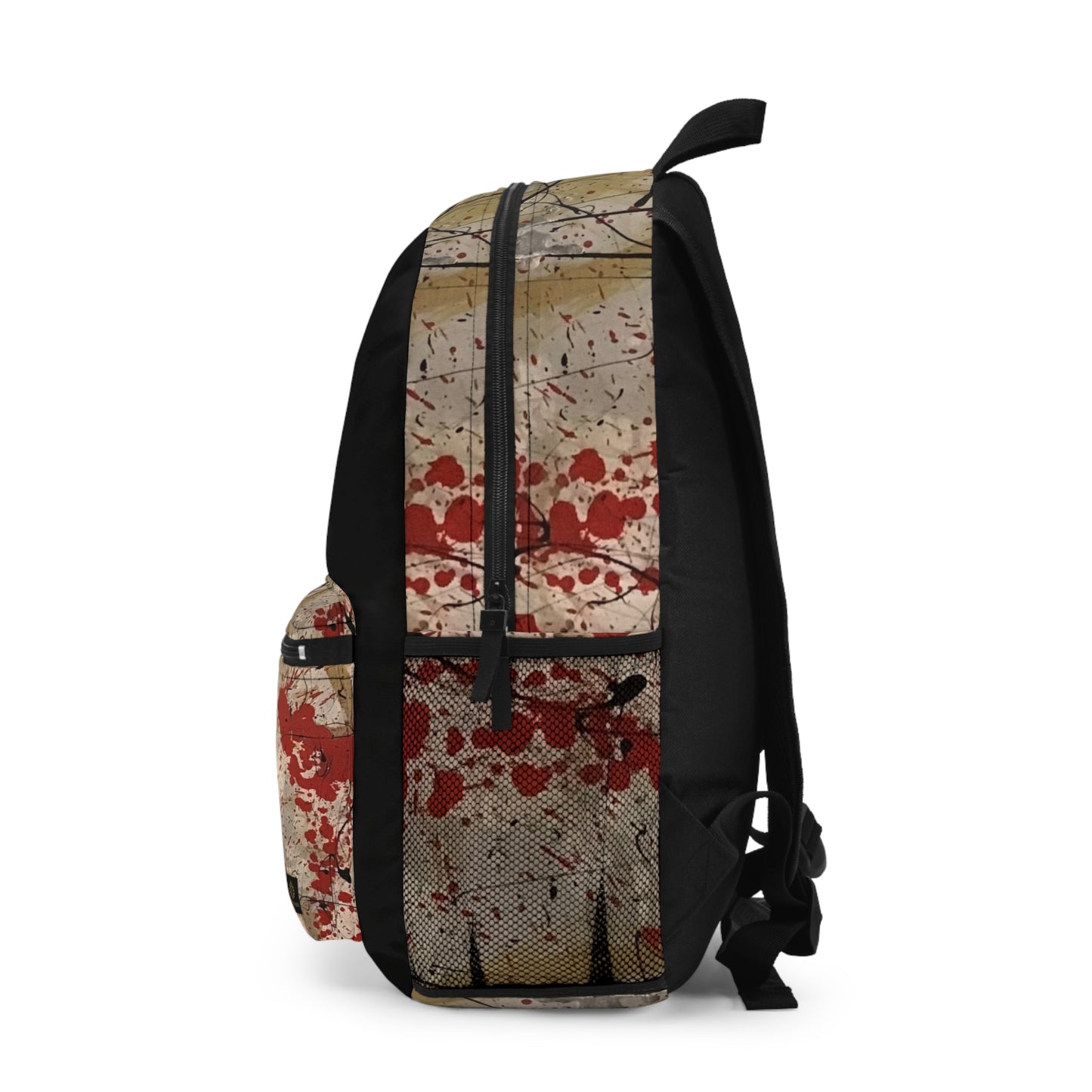 Abstract Paint-Splatter Backpack — Vintage Drip Art School Bag