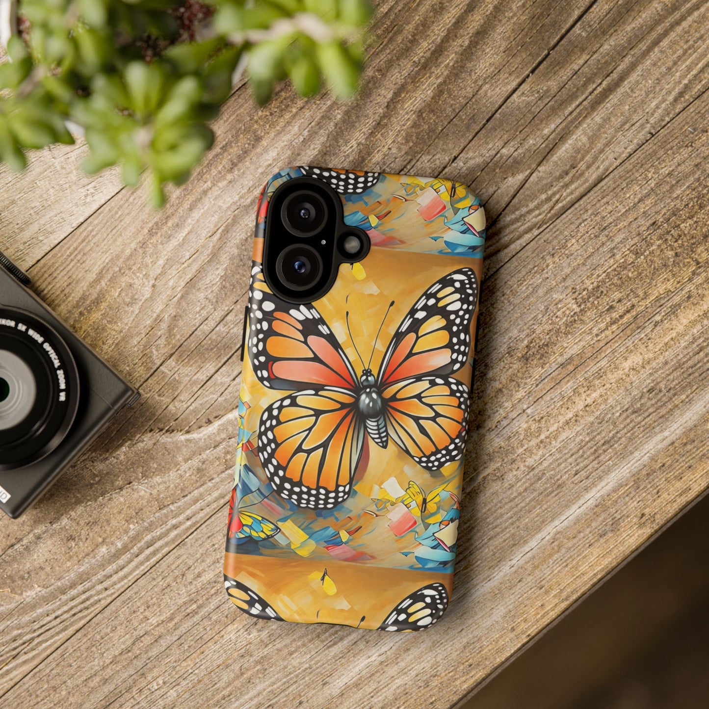 Monarch Butterfly Phone Case, Tough Cases, Floral Phone Cover, Butterfly Design, Gift for Nature Lovers