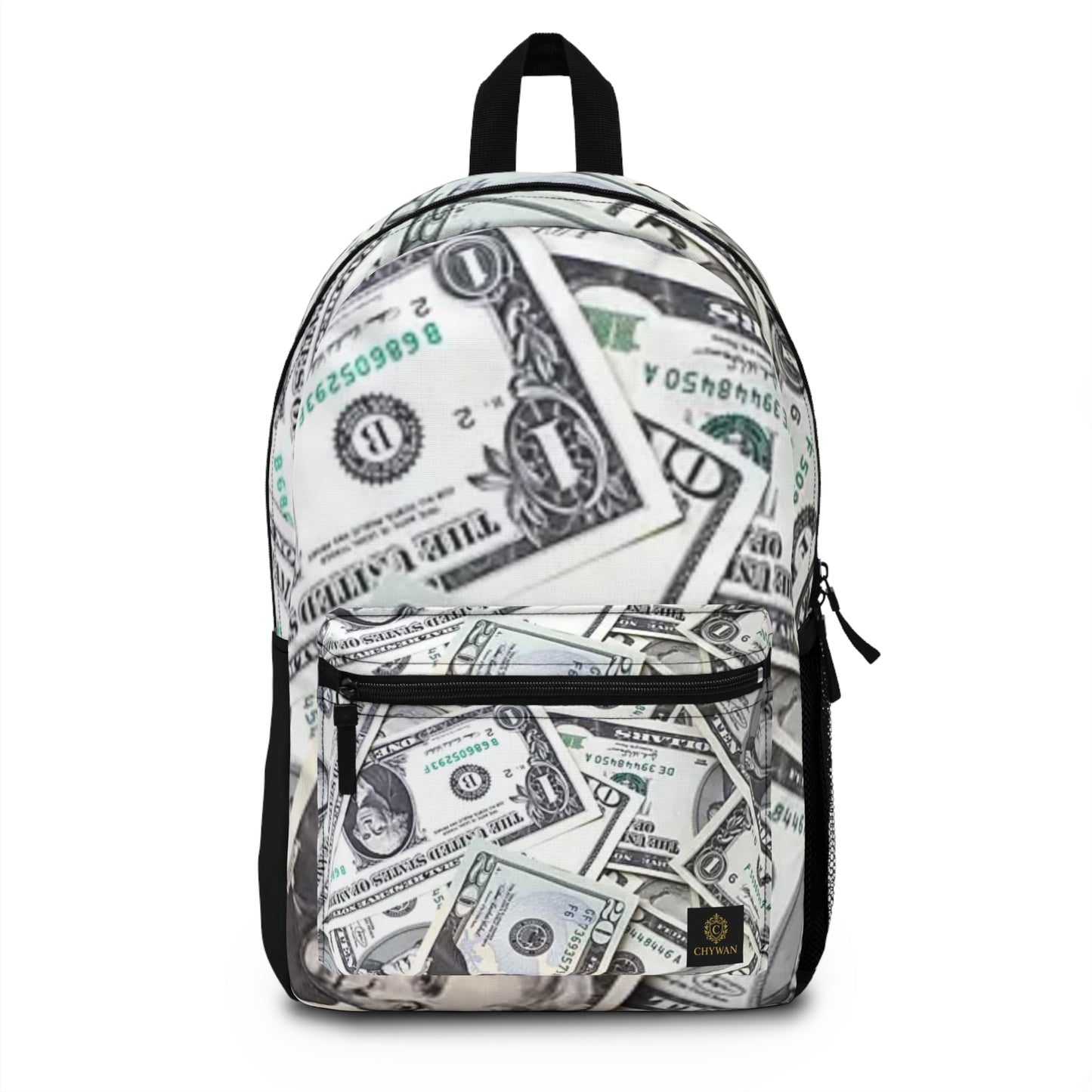 Money Print Backpack — Dollar Bill Pattern School & Travel Bag