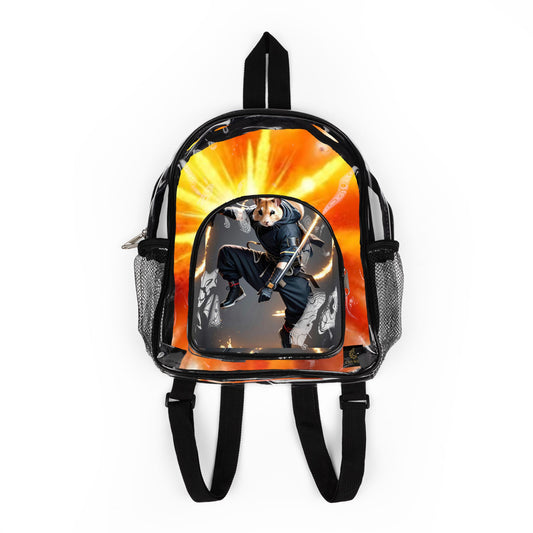 Clear Stadium Backpack — Sunrise Ninja Graphic Clear Stadium Backpack
