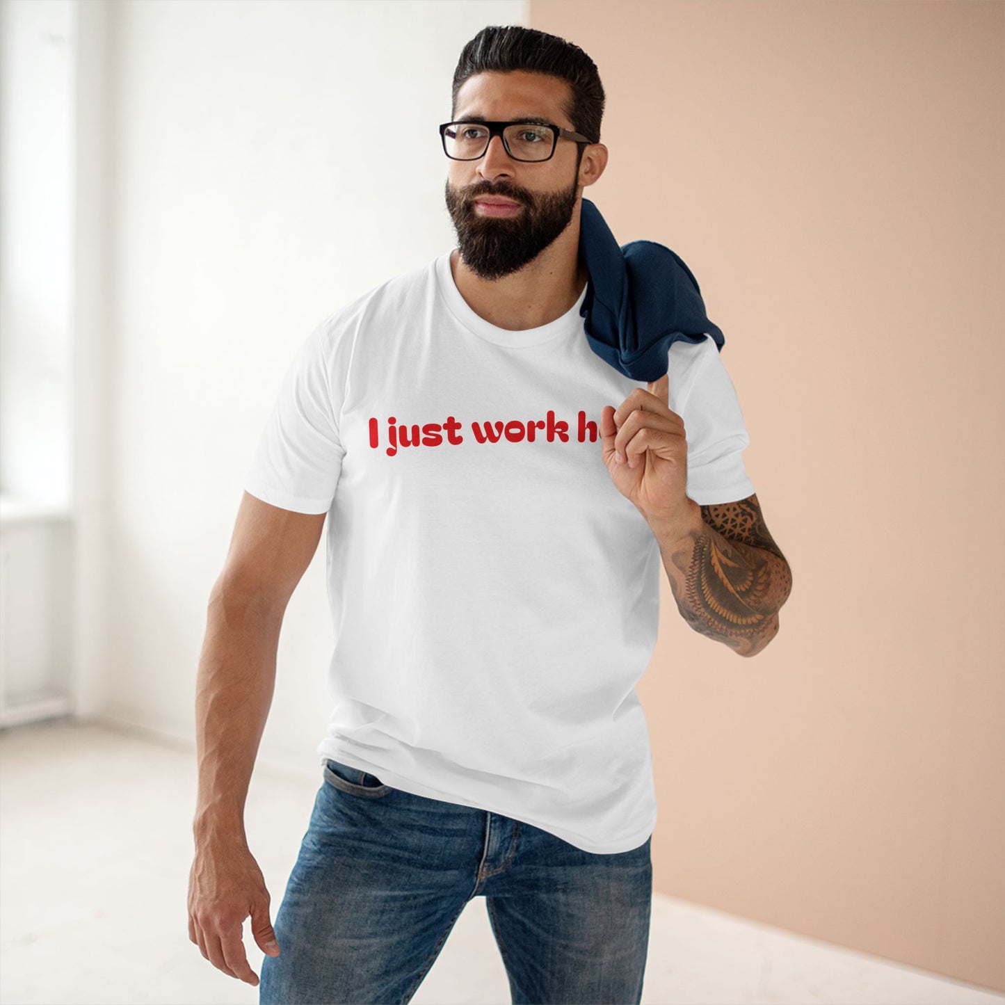 I Just Work Here T-Shirt — Funny Workwear Tee for Coworkers & Retail Staff