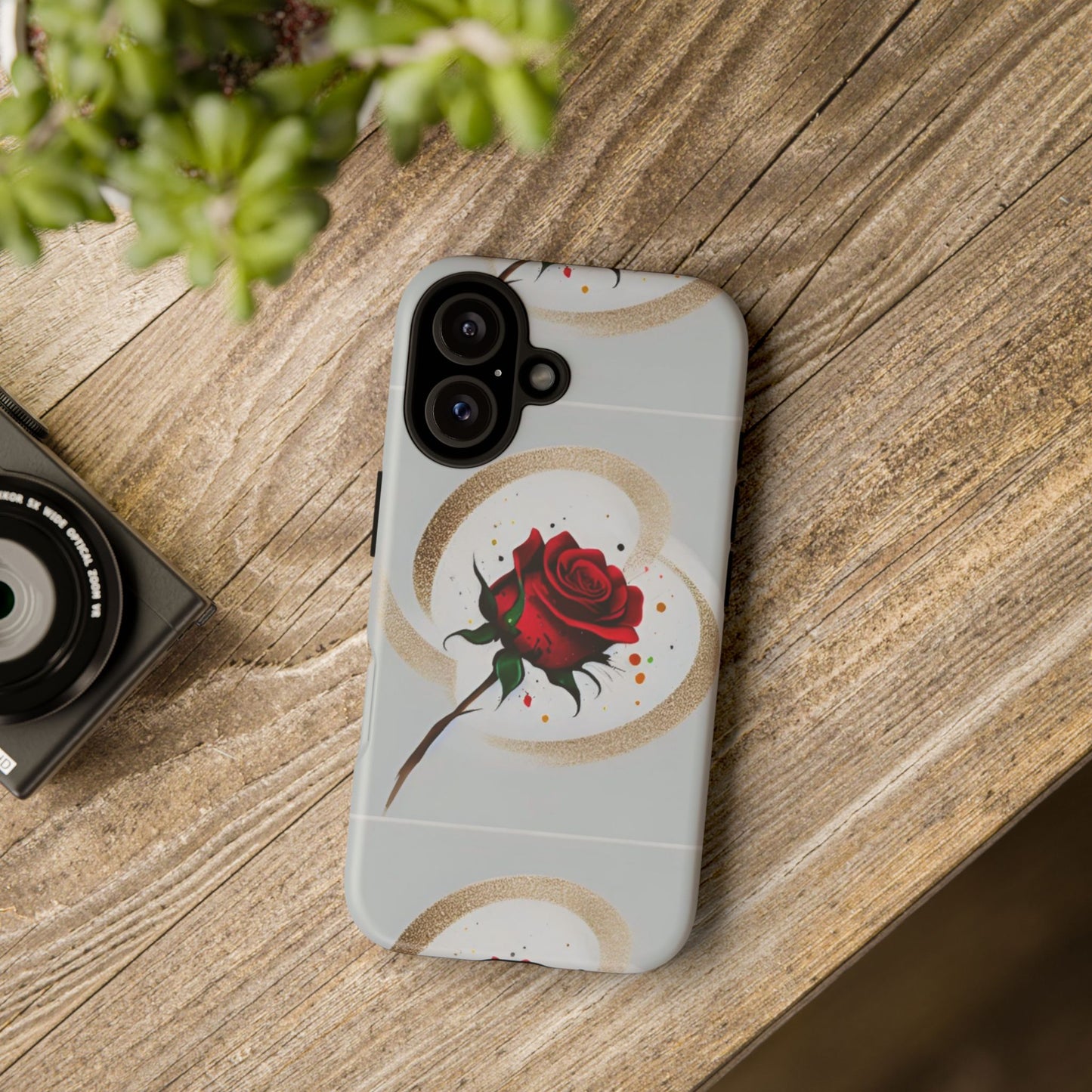 Rose Heart Phone Case | Tough Cases | Floral Gift for Her, Stylish Mobile Cover, Cute Rose Design, Trendy Tech Accessories