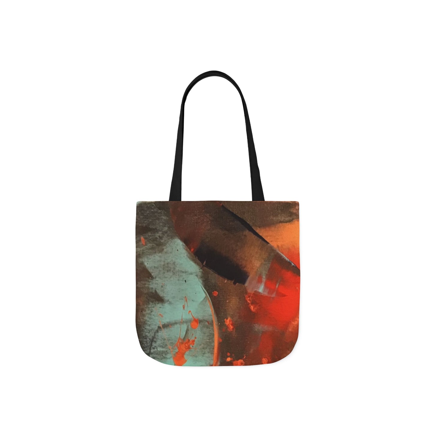Abstract Watercolor Canvas Tote — Colorful Fluid Art Beach & Market Bag