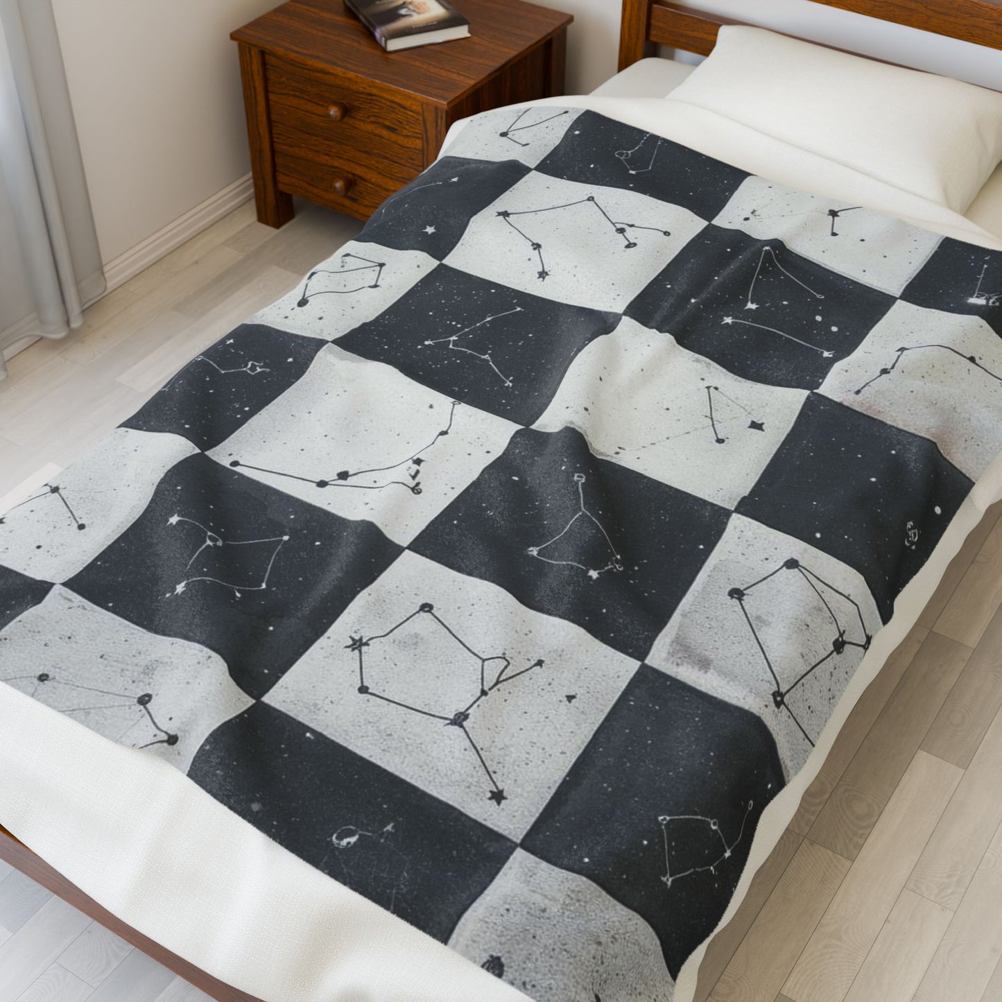 Abstract Velveteen Plush Blanket, Cozy Throw Blanket, Soft Decorative Blanket, Unique Home Decor, Gift for Friends and Family