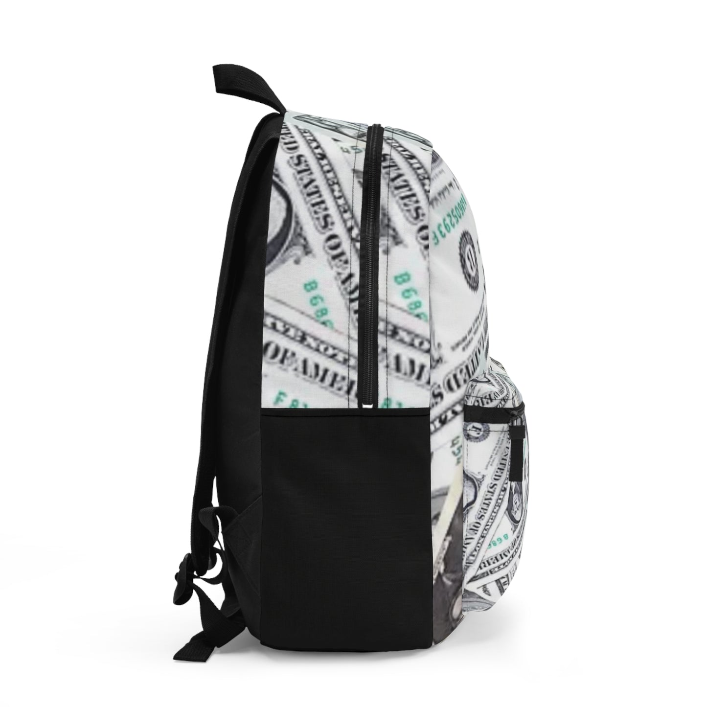 Money Print Backpack — Dollar Bill Pattern School & Travel Bag