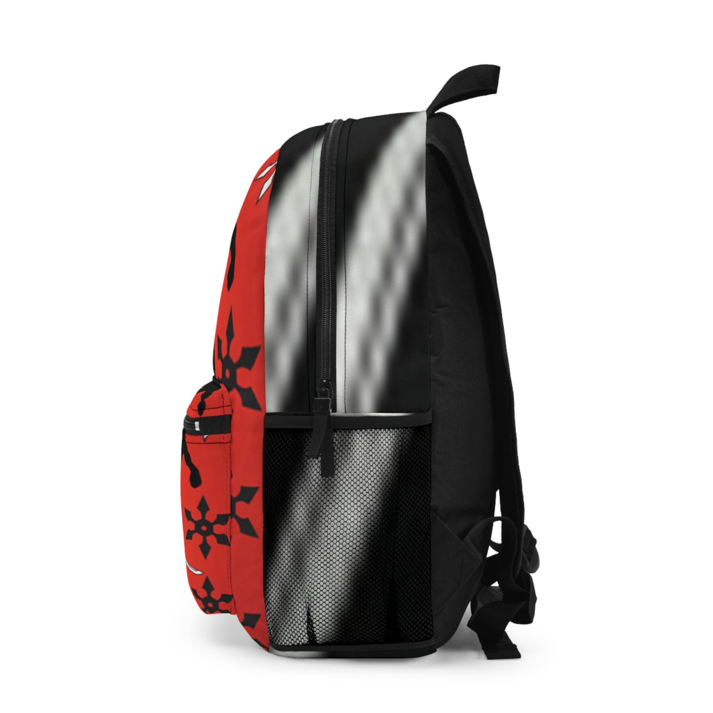 Ninja Silhouette Red Backpack – Stealth Action School Bag