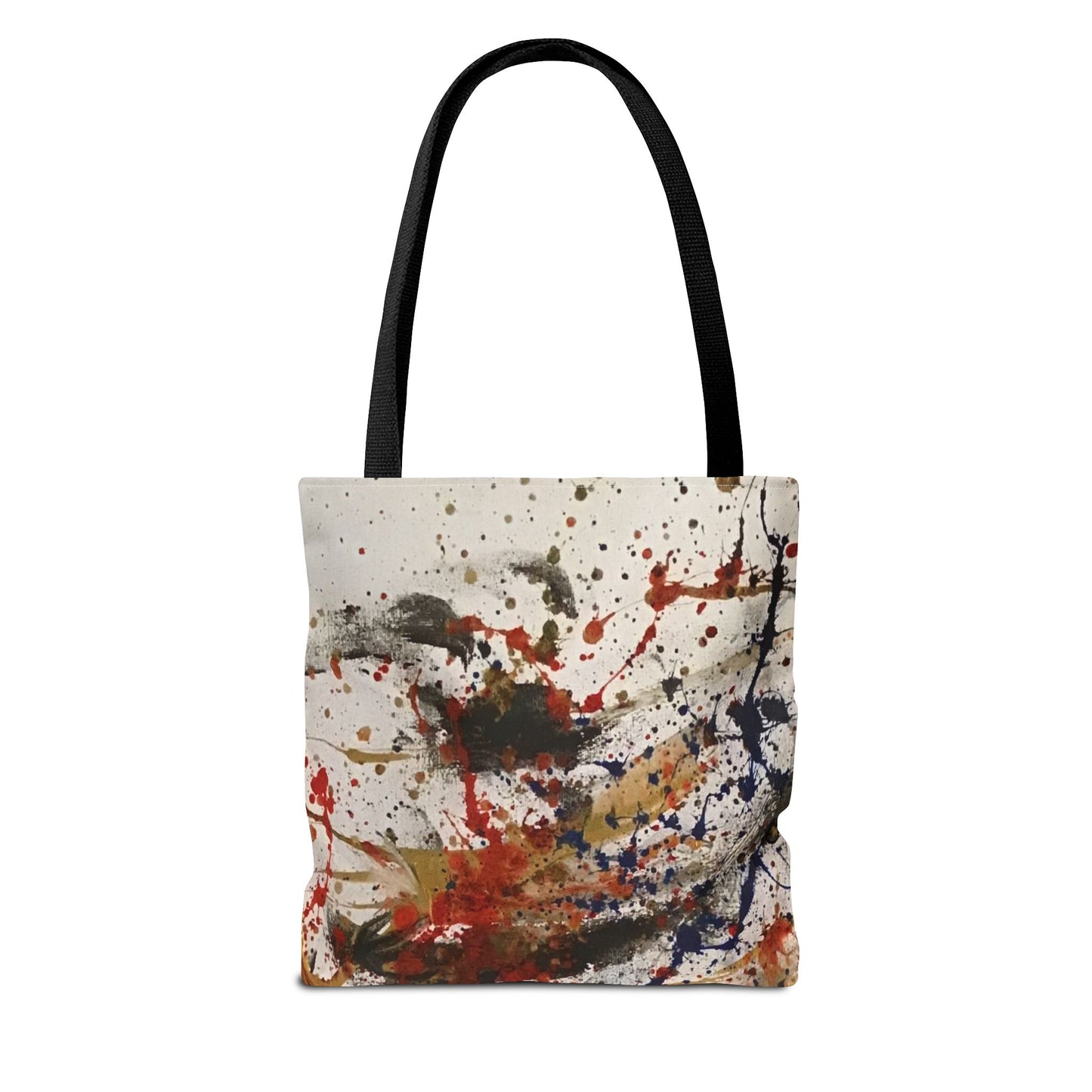 Abstract Paint Splatter Tote Bag — Colorful Artistic Canvas Tote