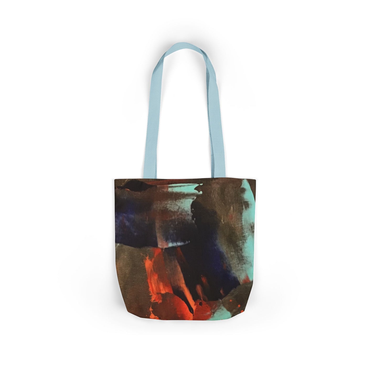 Abstract Watercolor Canvas Tote — Colorful Fluid Art Beach & Market Bag