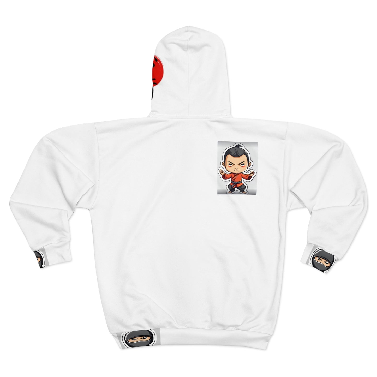 Ninja Characters Zip Hoodie — Cute Chibi Ninjas All-Over Print