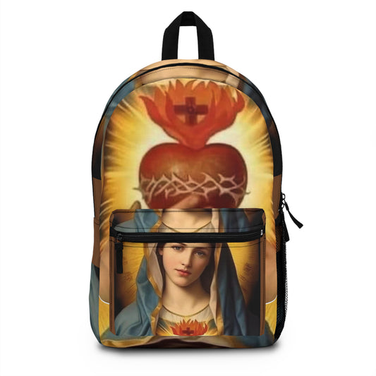 Sacred Heart Mary Backpack - Catholic Religious School Bag