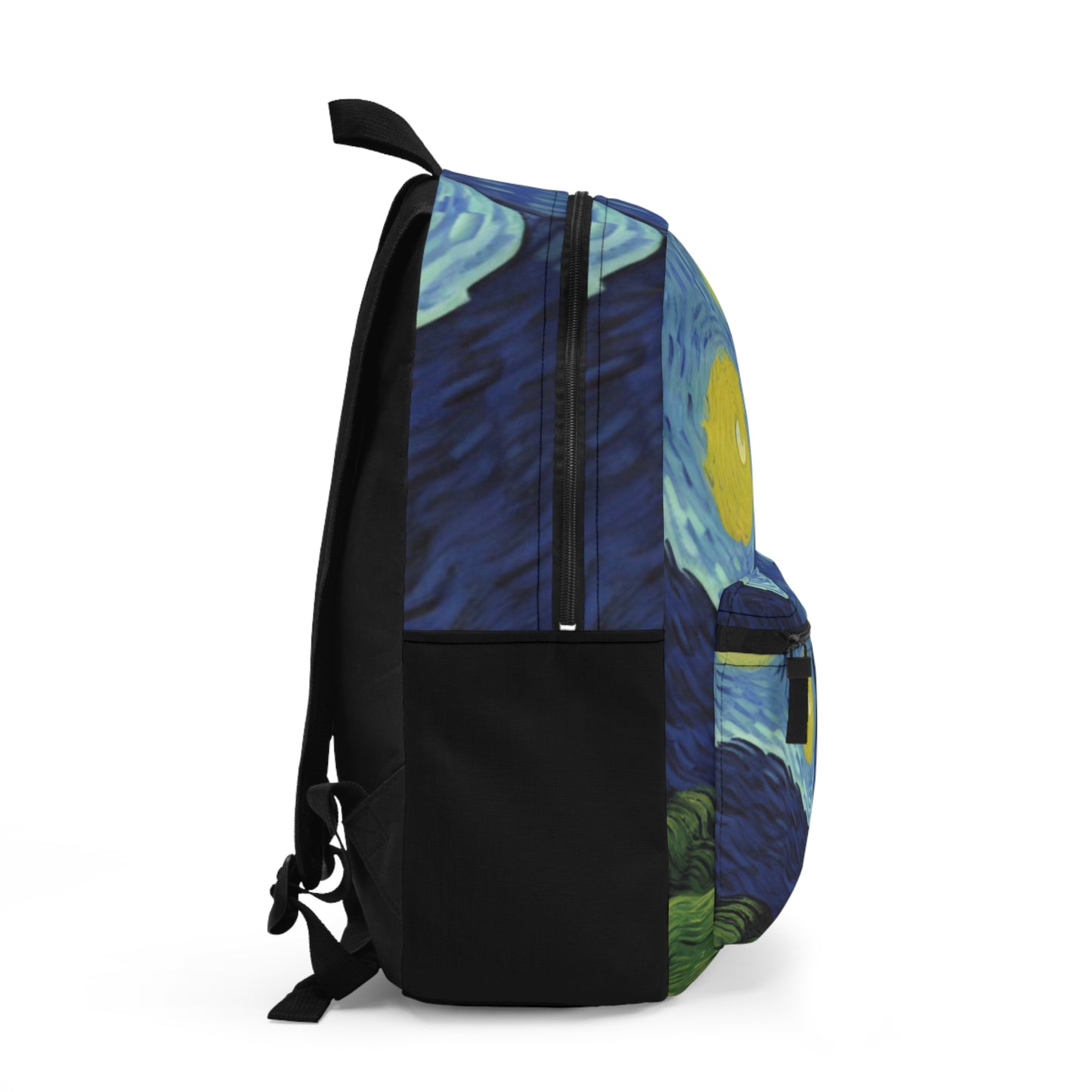 Starry Night Art Backpack — Van Gogh Inspired Swirl Print School Bag