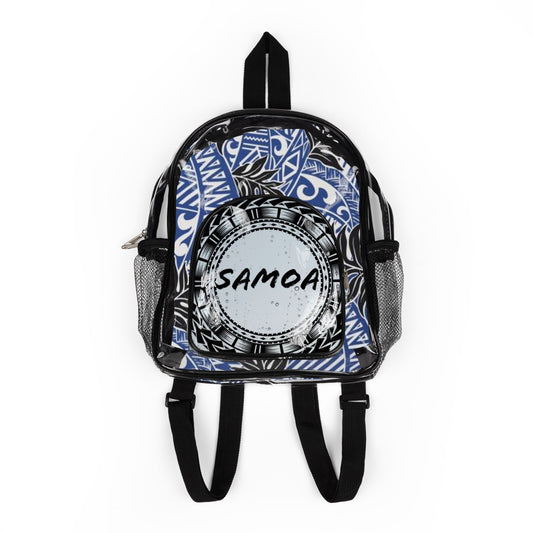 Clear Stadium Backpack — Samoa Tribal Print Clear School & Game Day Bag