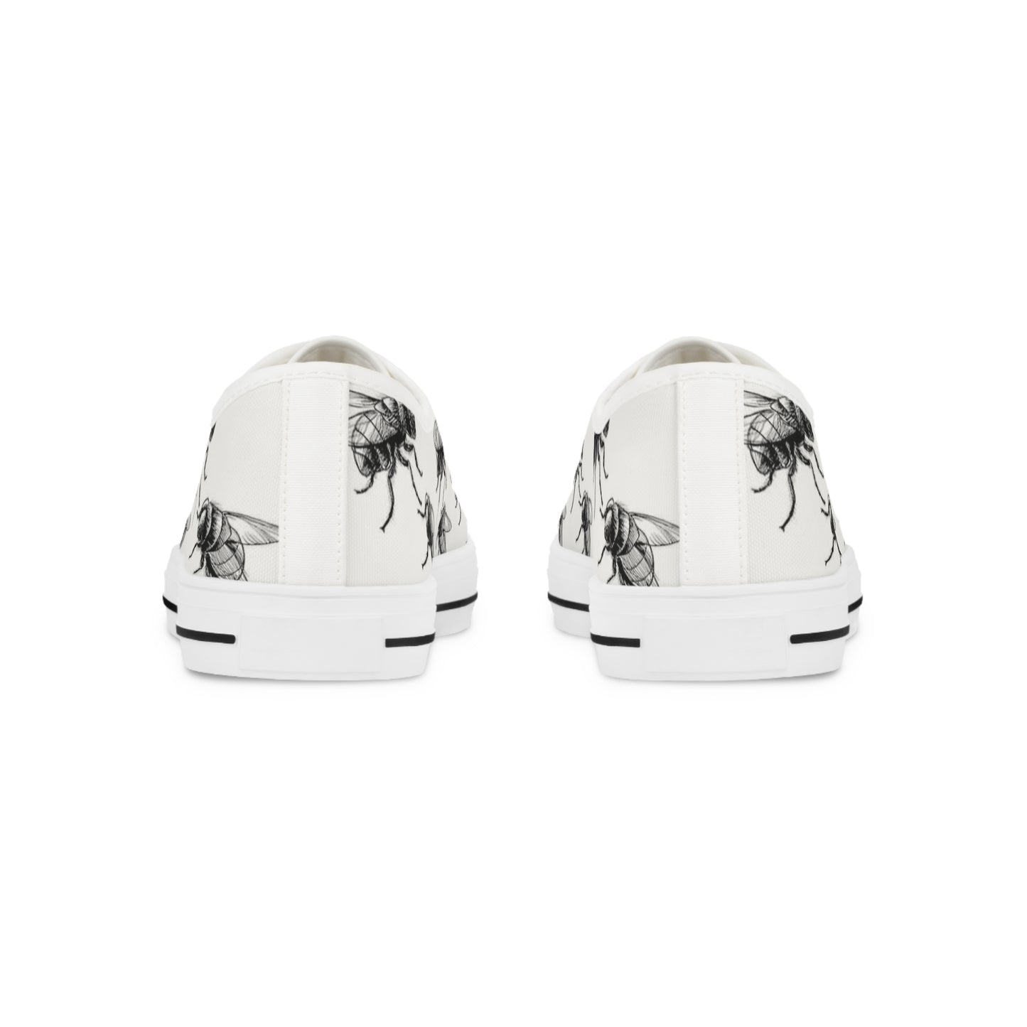 Artistic Bee Print Low Top Sneakers for Stylish Comfort