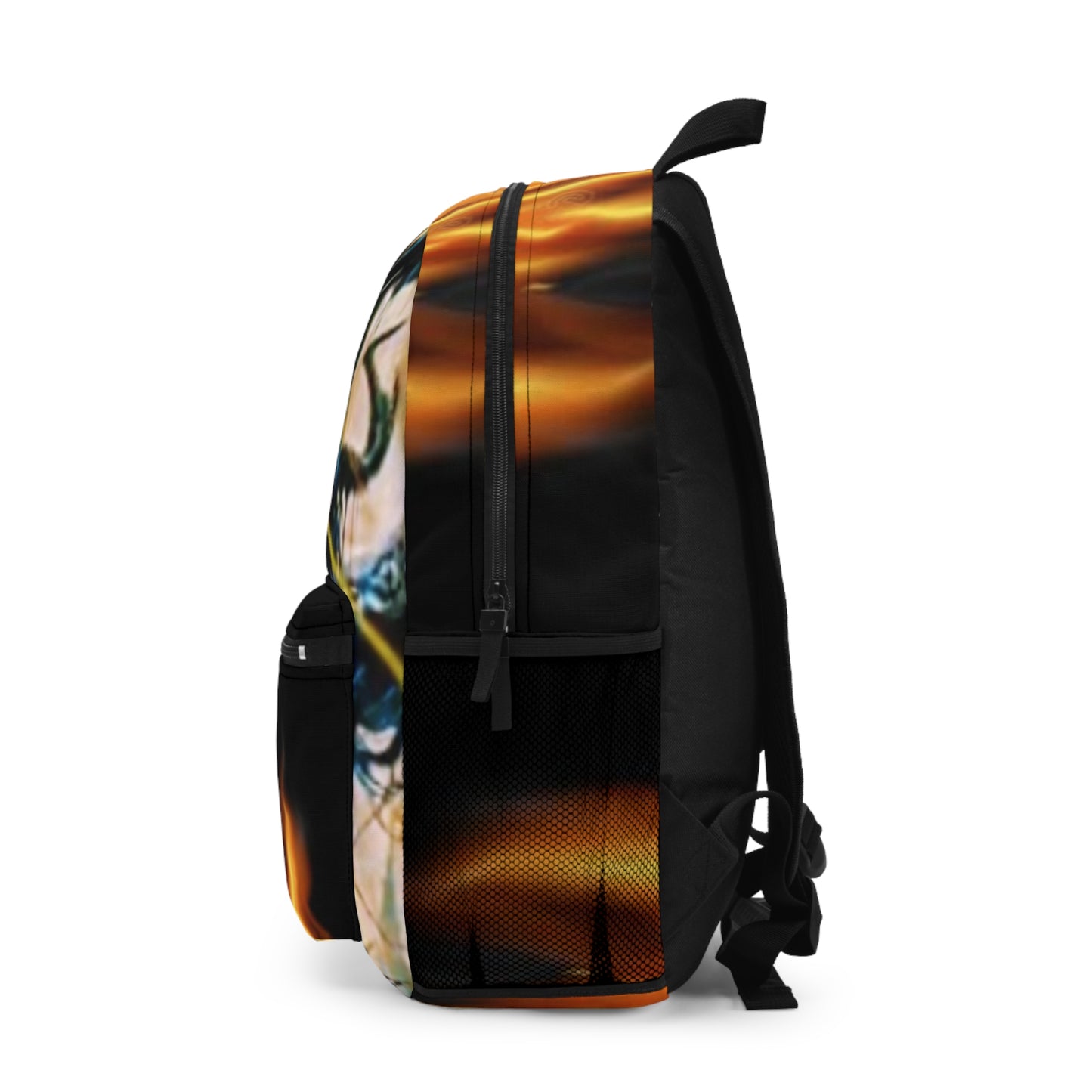 Fiery Fantasy Backpack with Bold Graphic Design