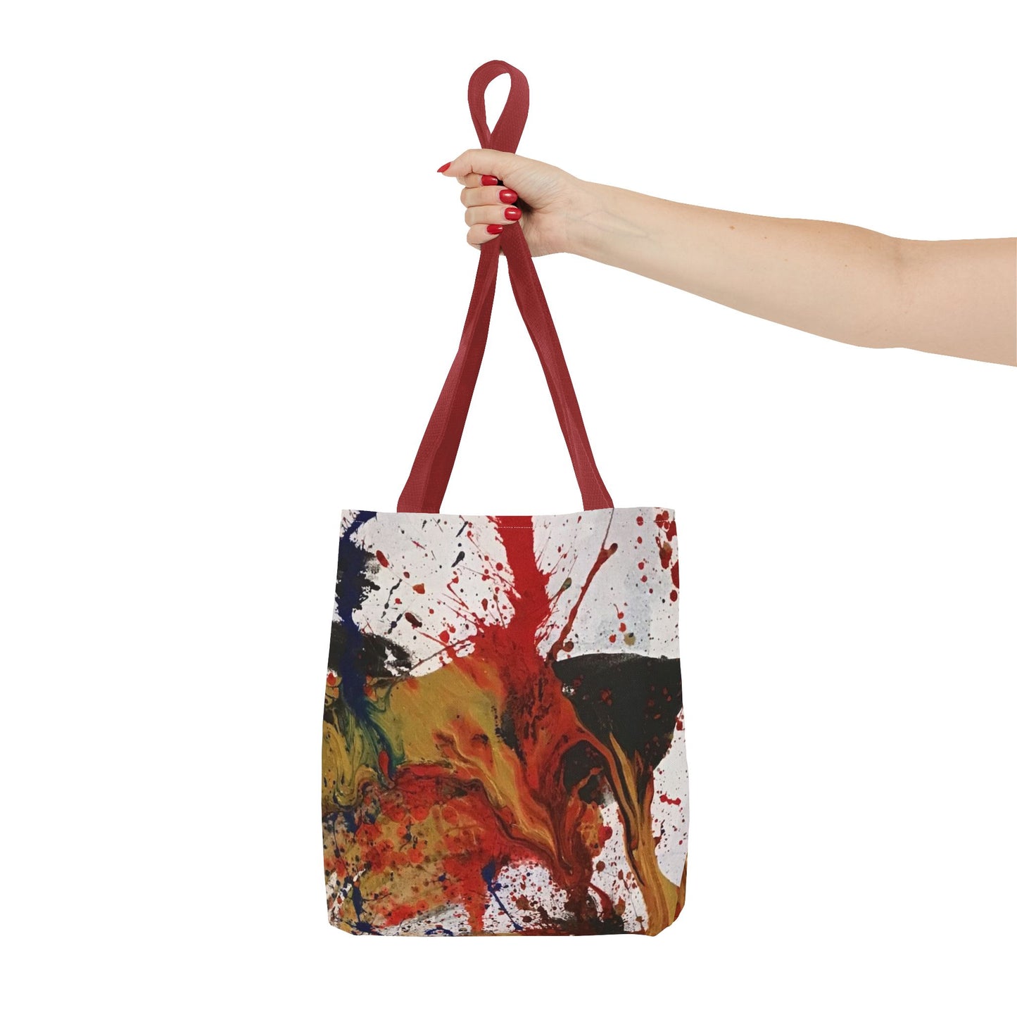 Abstract Paint Splatter Tote Bag — Colorful Artistic Canvas Tote