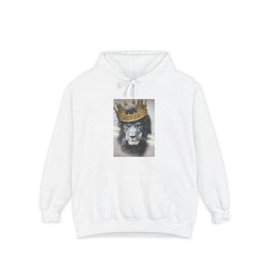 Crowned Lion Hoodie — Regal Wildlife Graphic Pullover
