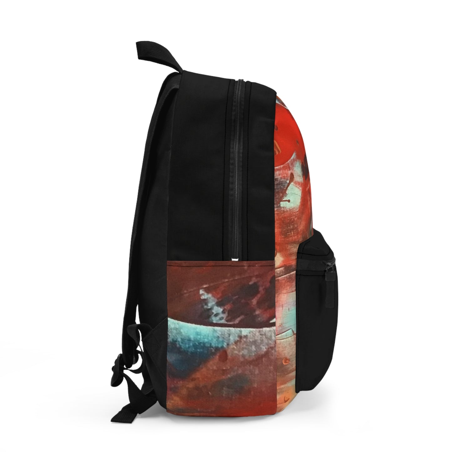 Abstract Red Graffiti Backpack — Urban Art School Bag