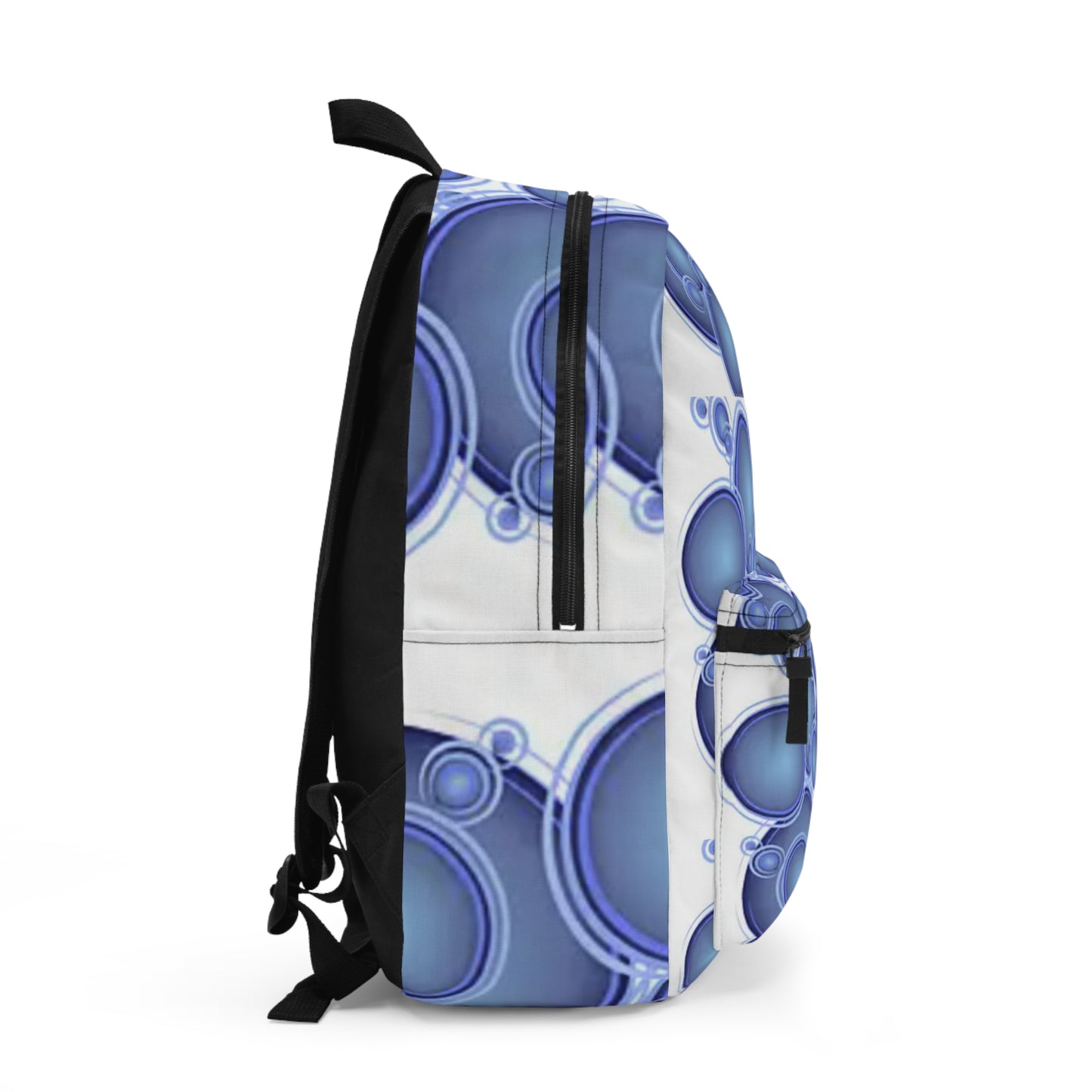 Blue Bubble Pattern Backpack – Abstract Waterdrop Design School & Travel Bag