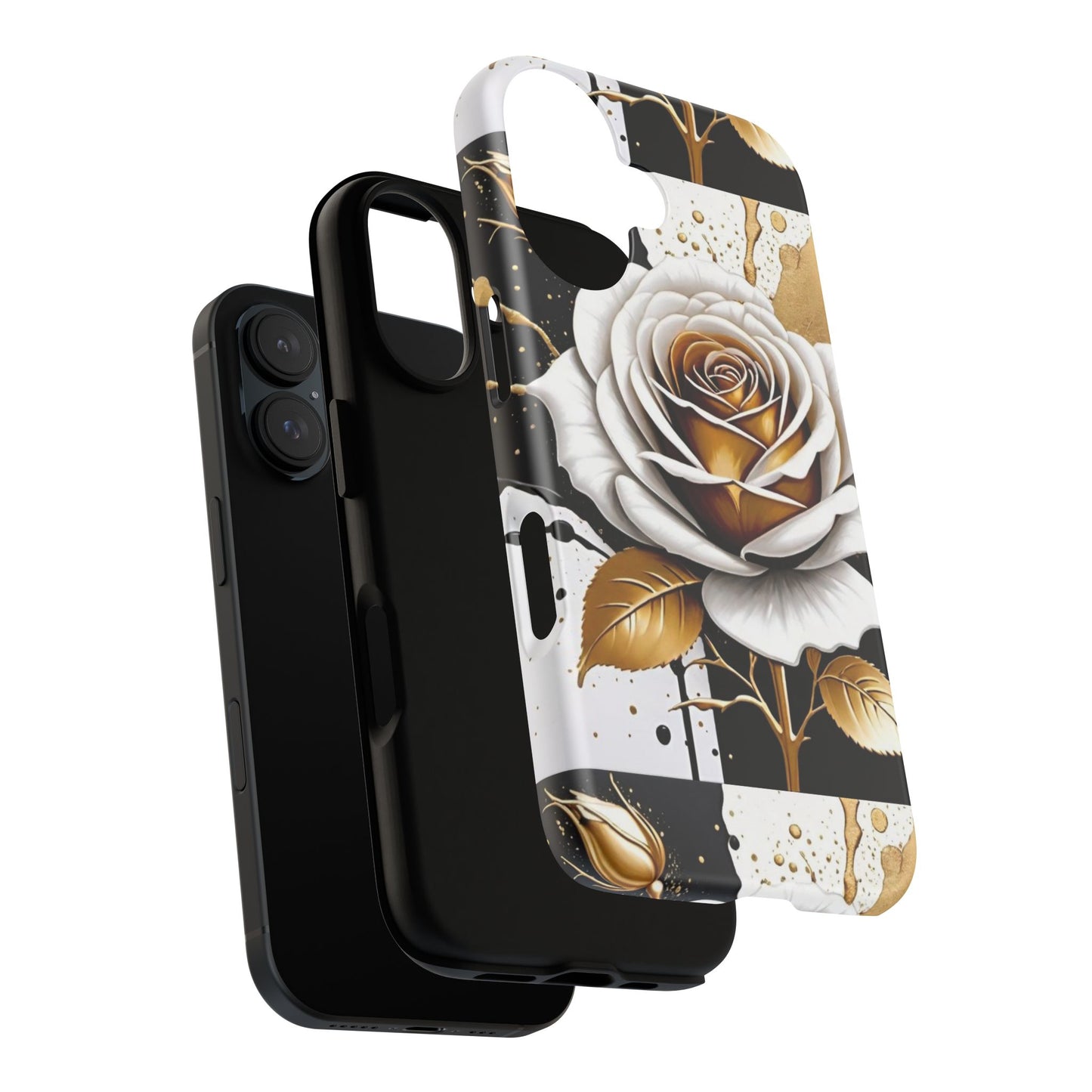 Stylish Phone Case with Elegant Floral Design, Tough Cases for iPhone and Samsung, Rose Protective Cover, Gift for Her, Birthday Present