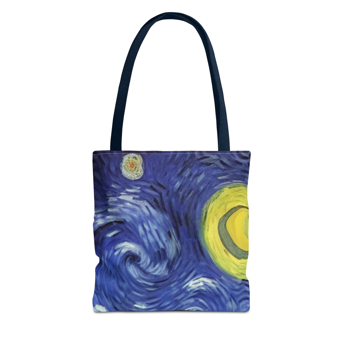 Starry Night-Inspired Tote Bag — Van Gogh Style Swirl All-Over Print