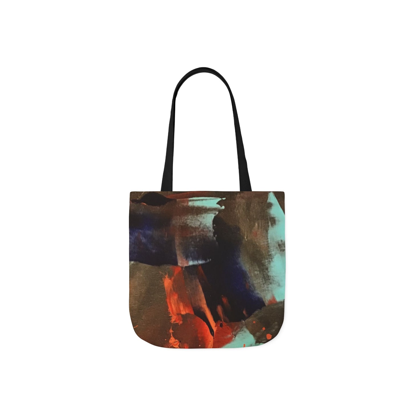 Abstract Watercolor Canvas Tote — Colorful Fluid Art Beach & Market Bag
