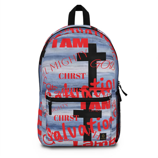 Christian Cross Backpack – Faith-Inspired School & Everyday Bag ("Christ" Text)