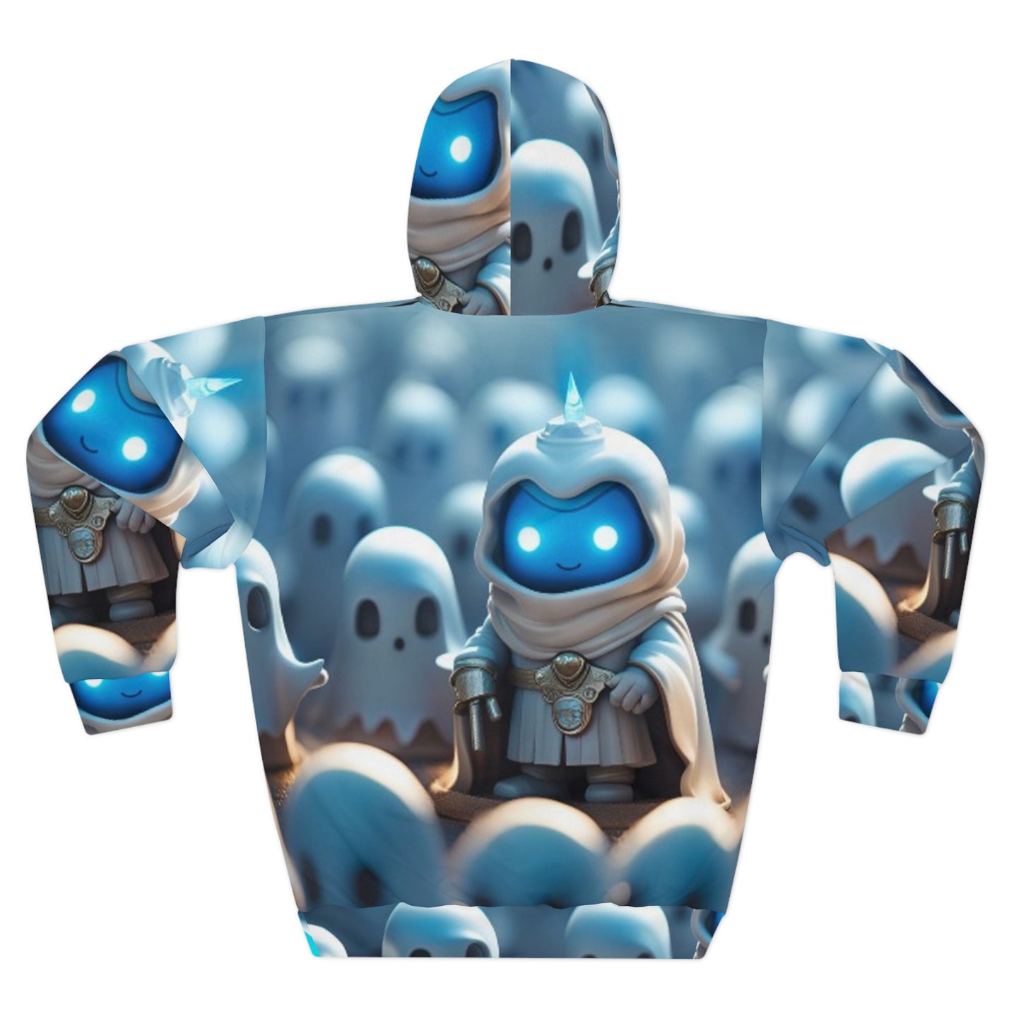 Ghostly Adventurer Hoodie — Blue Fantasy All-Over Print