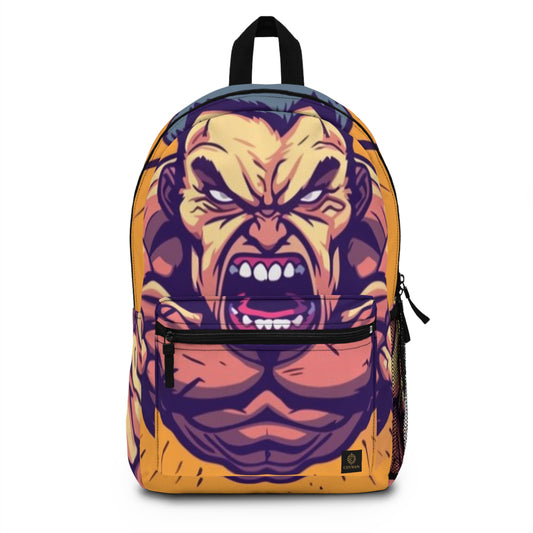 Angry Warrior Backpack — Bold Graphic Fight Club Design