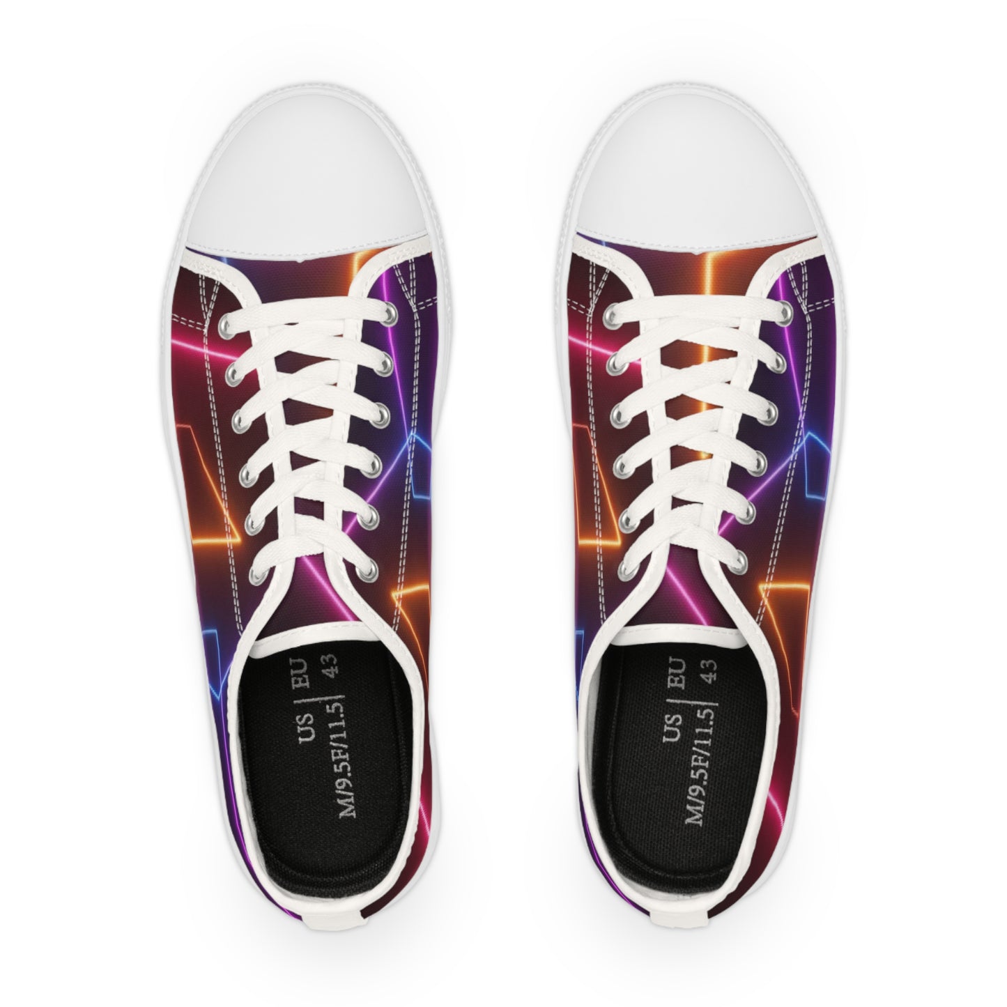 Men's Low Top Neon Sneakers - Trendy Light-Up Style for Casual Vibes