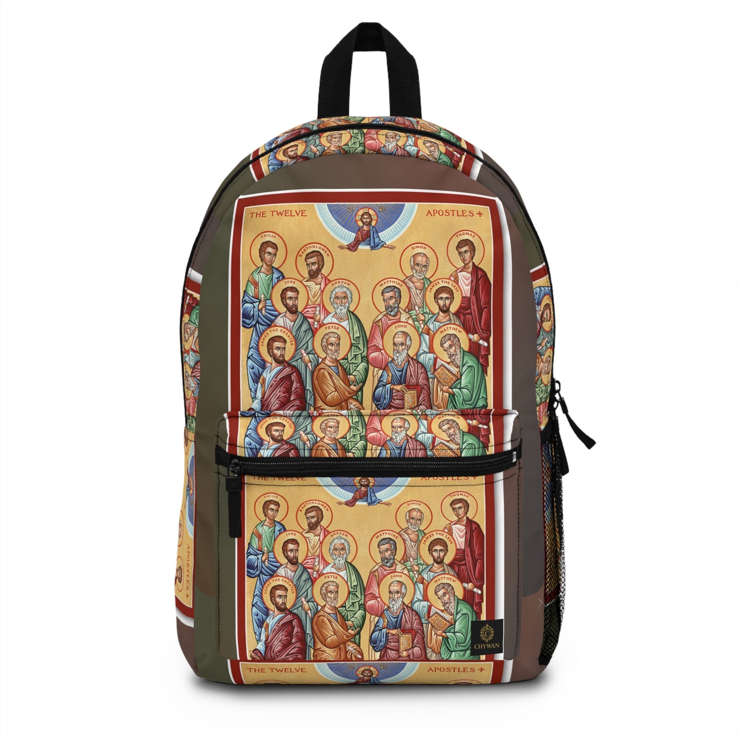 Iconic Twelve Apostles Backpack — Christian Religious Art School Bag
