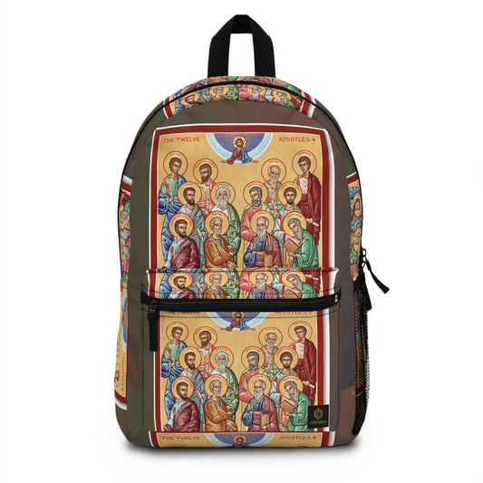 Iconic Twelve Apostles Backpack — Christian Religious Art School Bag