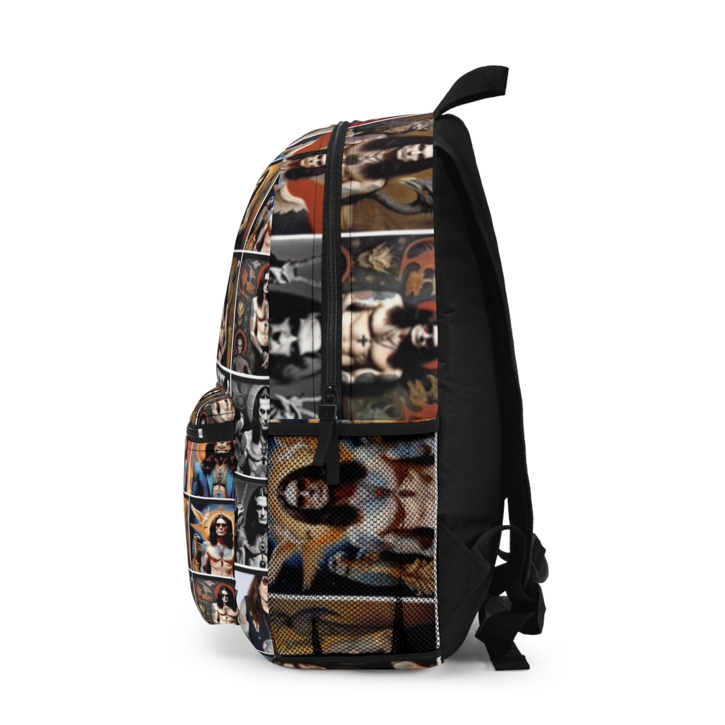 Retro Rock Portraits Backpack – Colorful Band Photo Grid Bag