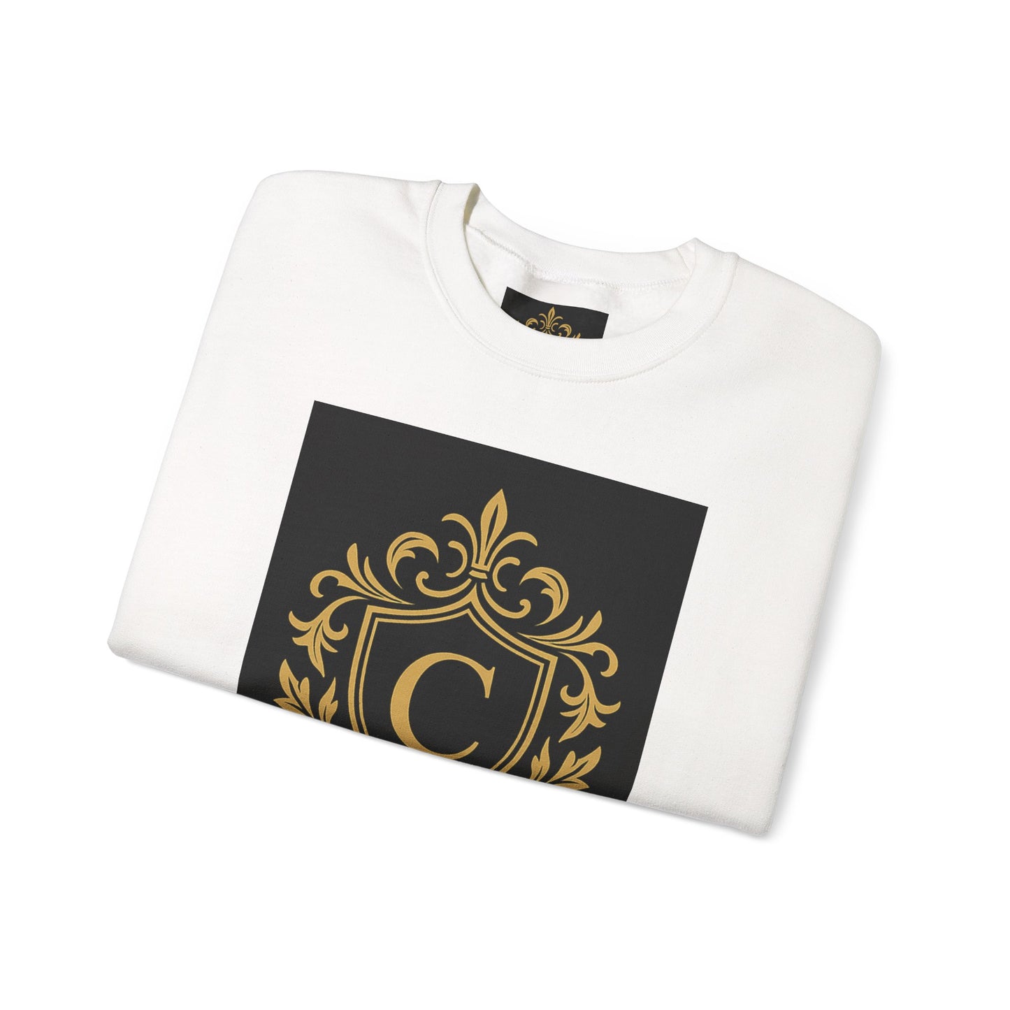 Monogram Crest Crewneck Sweatshirt — 'C' Chywan Gold Shield Design