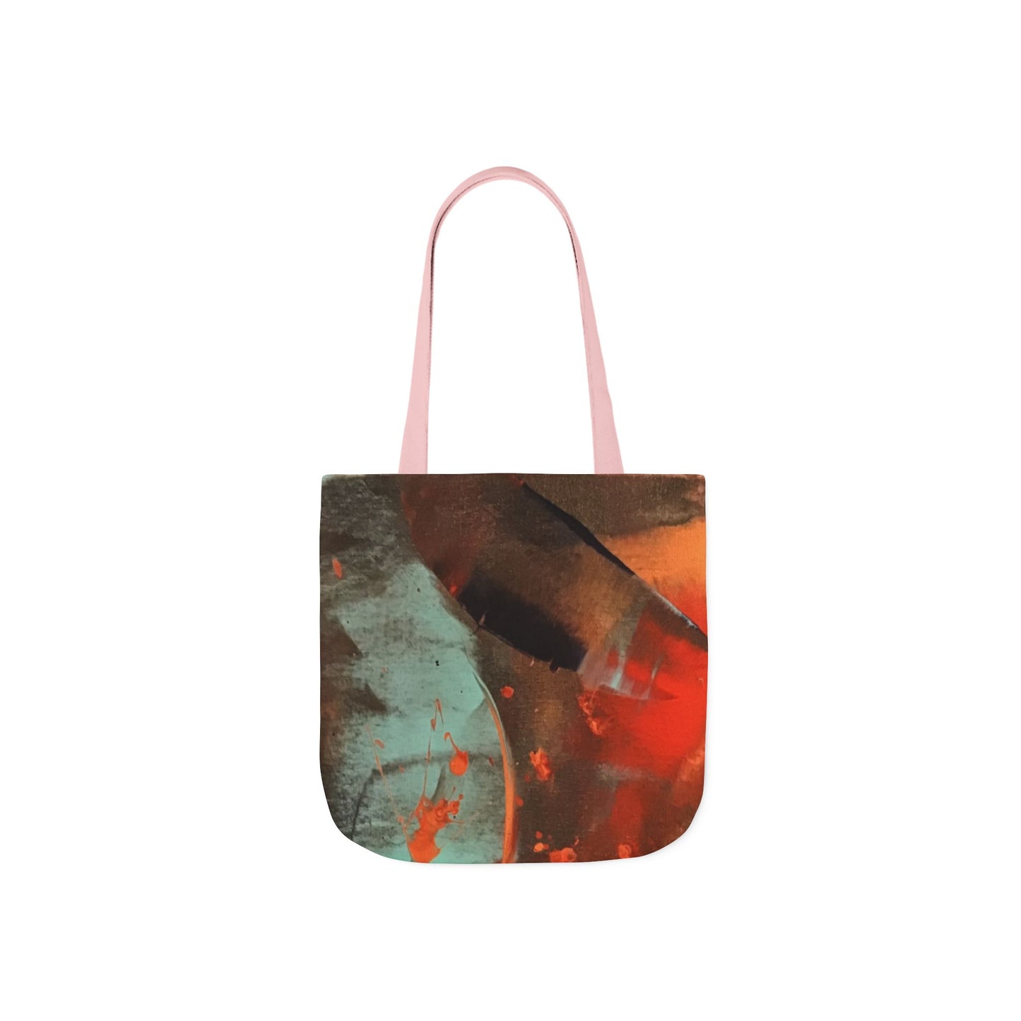 Abstract Watercolor Canvas Tote — Colorful Fluid Art Beach & Market Bag