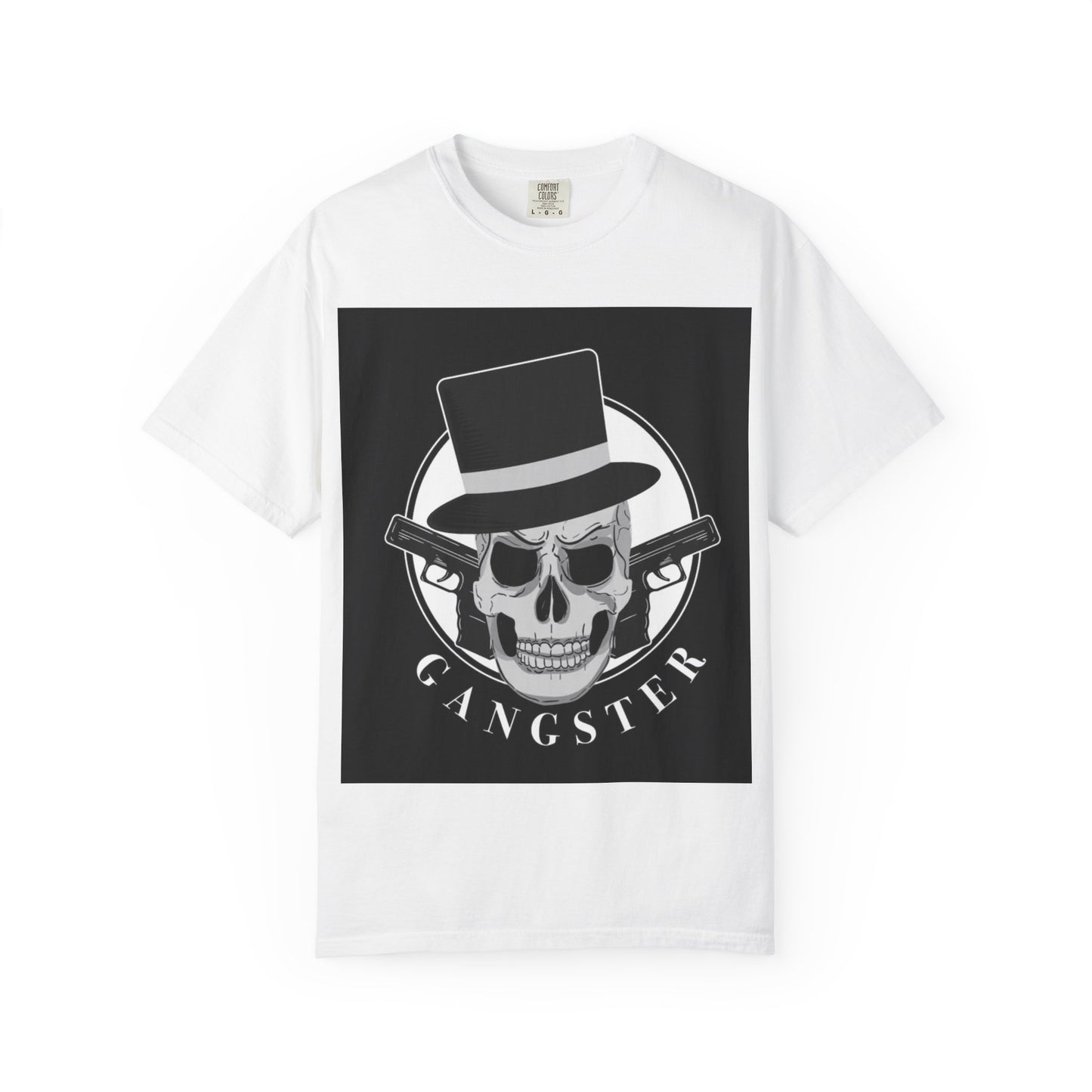 Gangster Skull T-Shirt — Vintage Mobster Hat & Guns Graphic