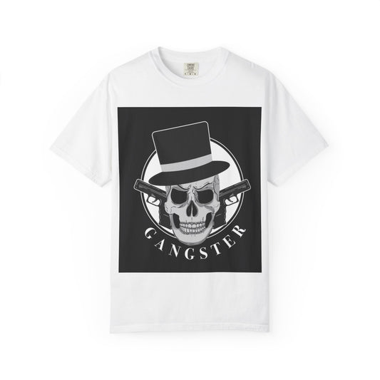 Gangster Skull T-Shirt — Vintage Mobster Hat & Guns Graphic