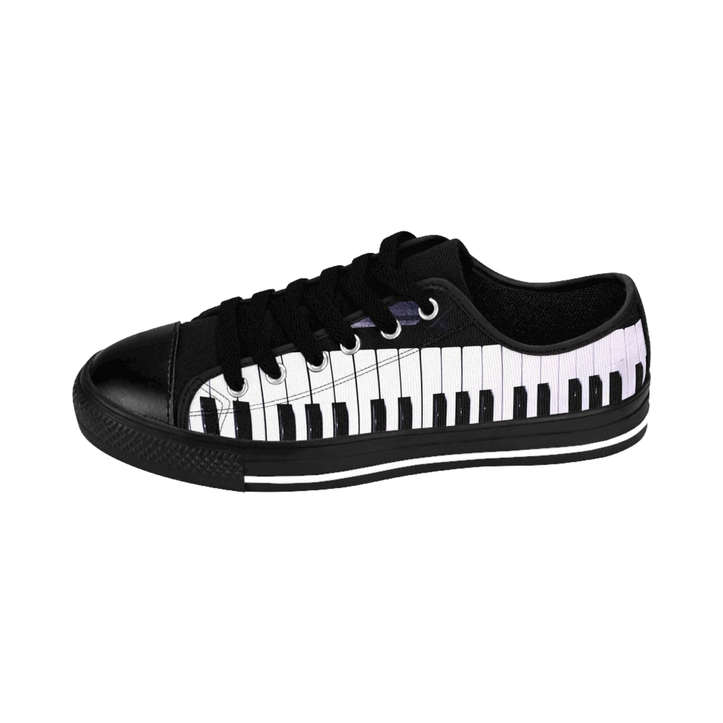 Piano Keys Low-Top Sneakers — Musician Men’s Canvas Shoes