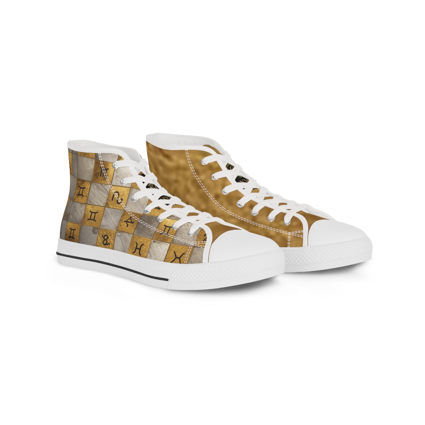 Chic High Top Sneakers with Stylish Zodiac Design