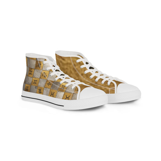Chic High Top Sneakers with Stylish Zodiac Design